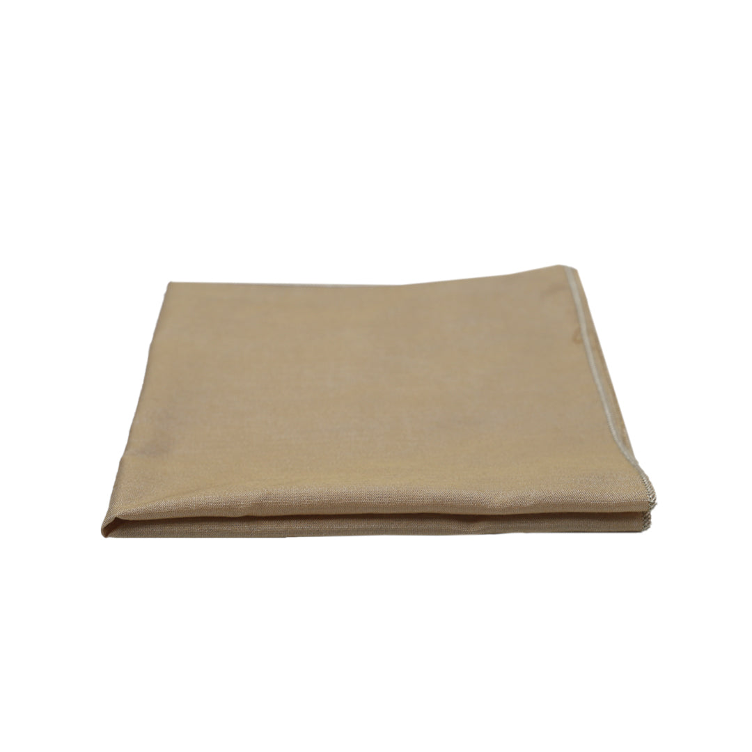 Raw Silk Pocket Square Beige