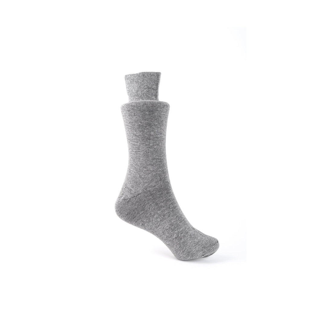 Men's Classic Solid Light Grey Cotton Socks